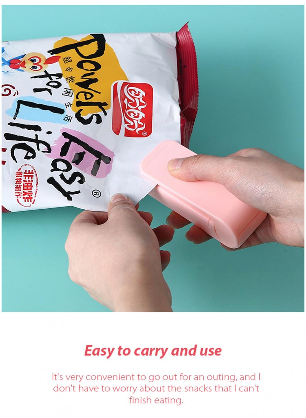 Mini Heat Bag Sealing | snack sealer portable Machine Package Sealer Bags Thermal Plastic Food Bag Closure Portable Sealer Packing Kitchen...
