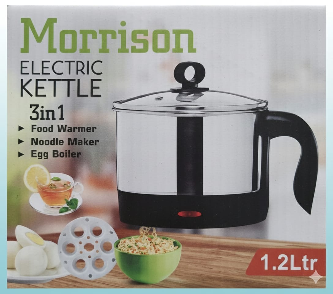 Electric kettle For Home Kitchen Food warmer Food Noodle Egg boiler Multifunction Pan Steam Cooking Machine 1.2 litter...