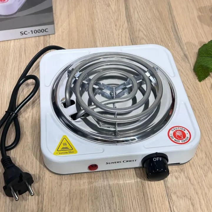 Electric Stove for cooking, Hot Plate heat up in just 2 mins, Easy to clean, 1000W, Automatic